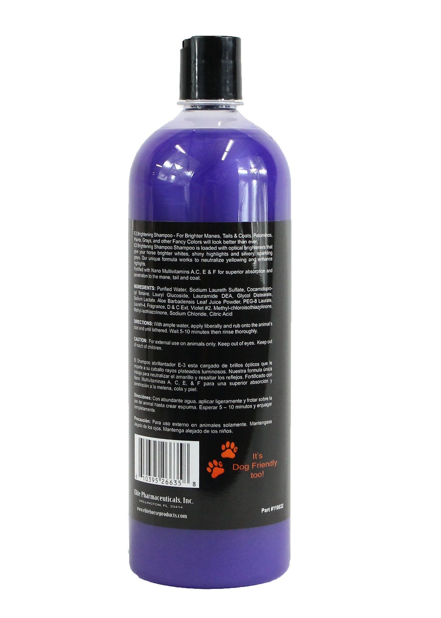 E3 Elite Equine Evolution Brightening Shampoo - Quart