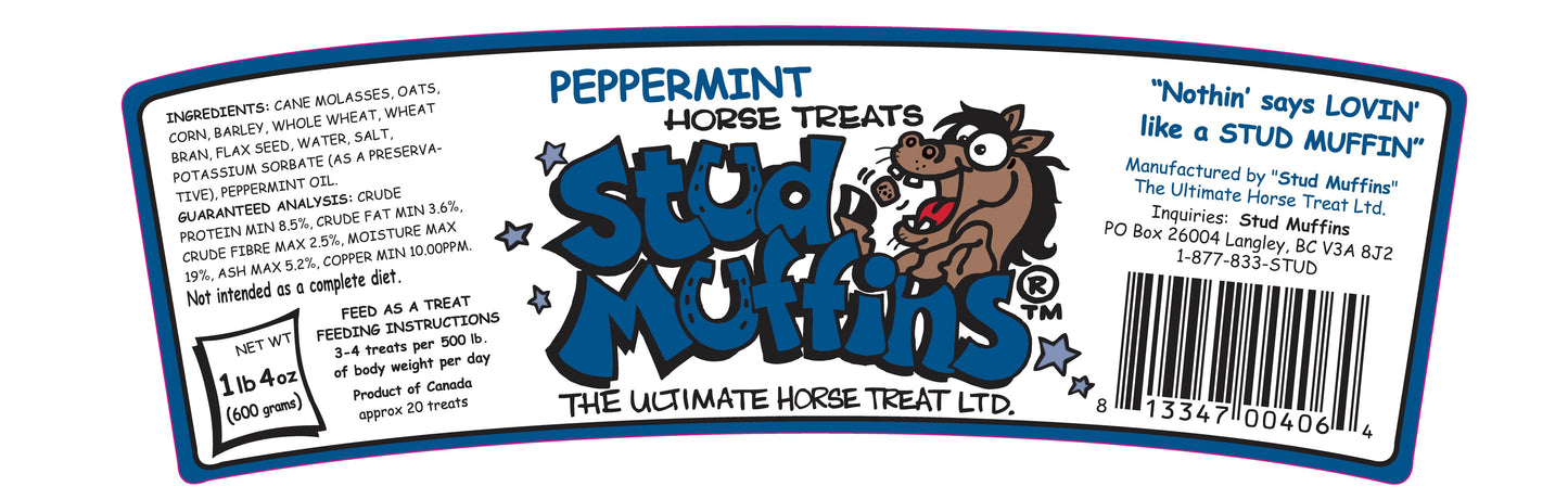 Stud Muffins Peppermint Horse Treats - 20 oz. Tub