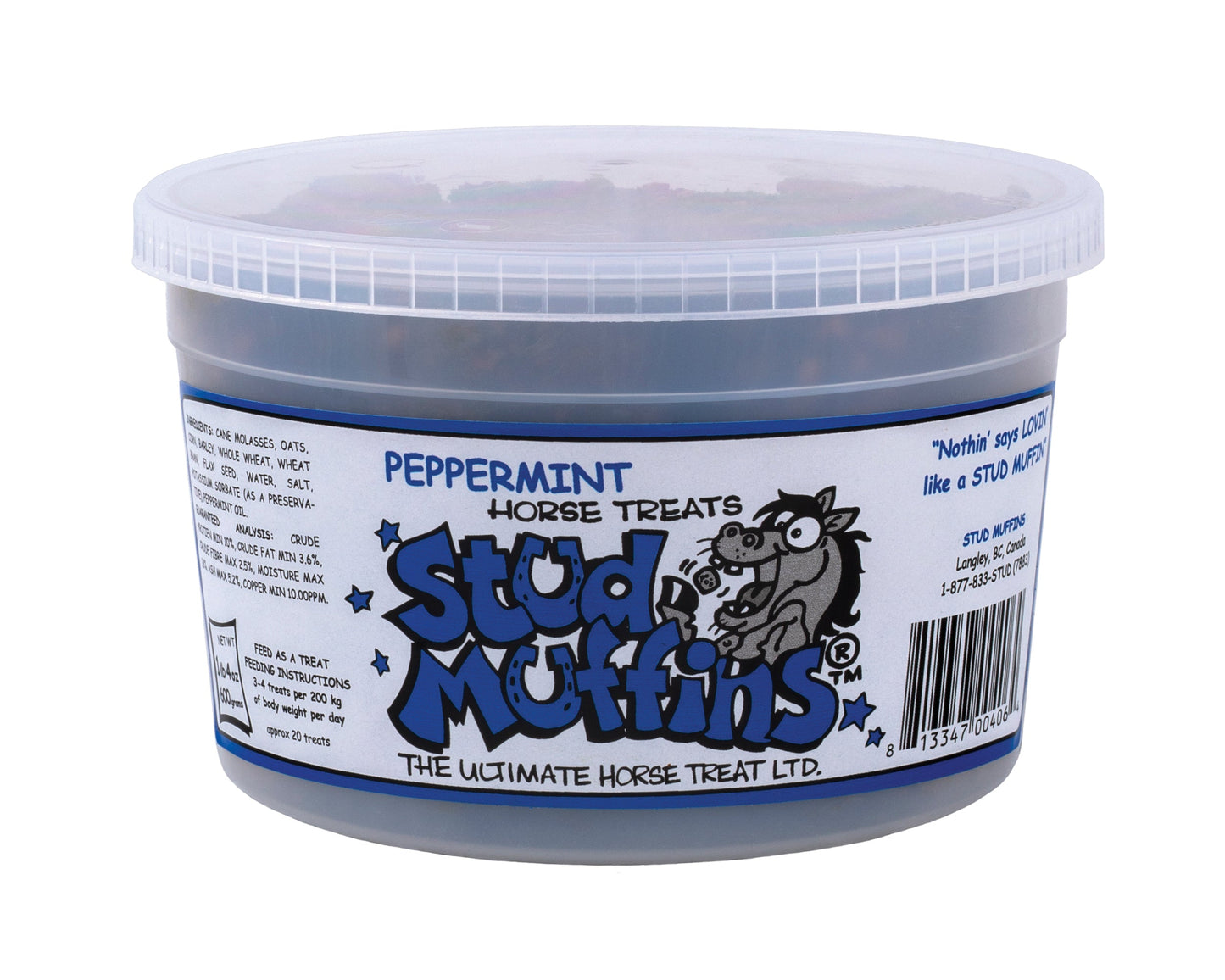 Stud Muffins Peppermint Horse Treats - 20 oz. Tub