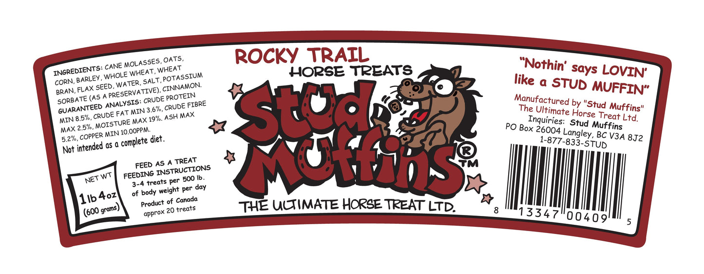Stud Muffins Rocky Trail Horse Treats - 20 oz. Tub