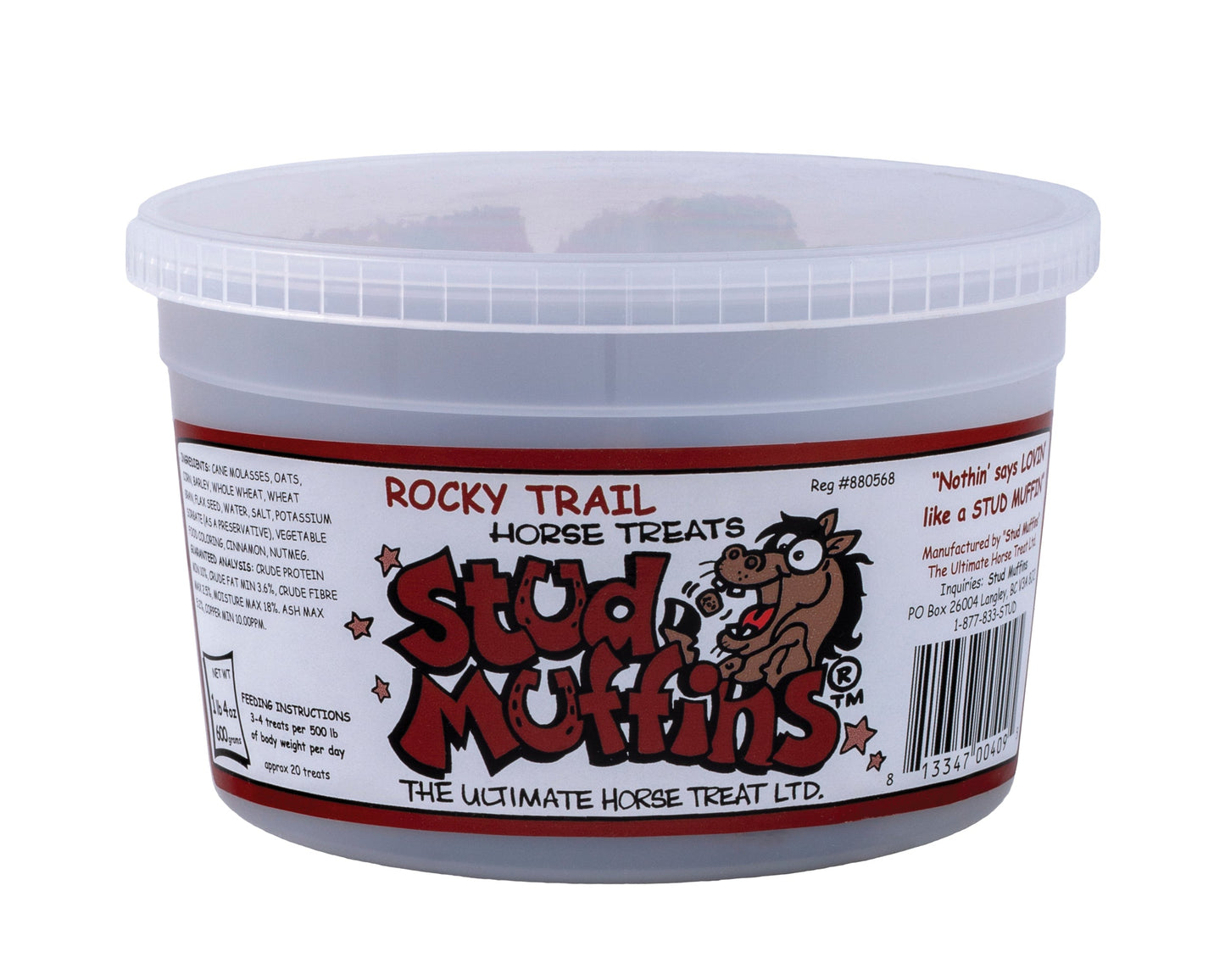 Stud Muffins Rocky Trail Horse Treats - 20 oz. Tub