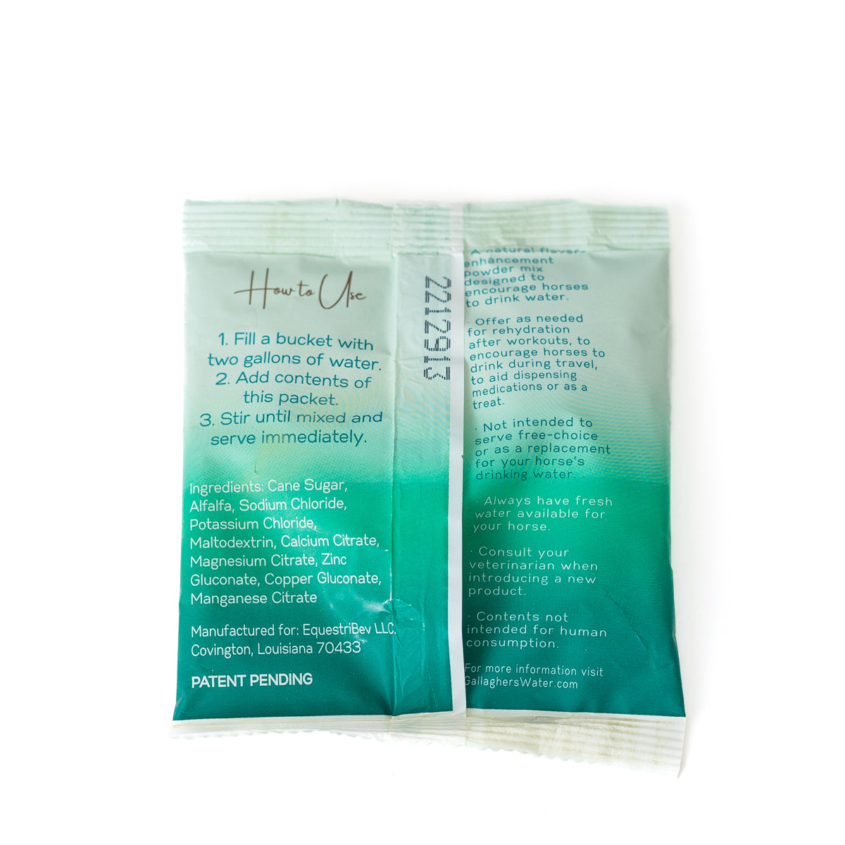 Gallagher’s Water All-Natural Equine Hydration Beverage, 12 Sachets