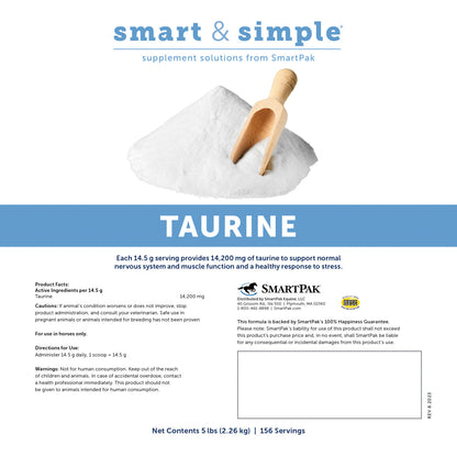 Smart & Simple Taurine Powder by SmartEquine - 5 lbs