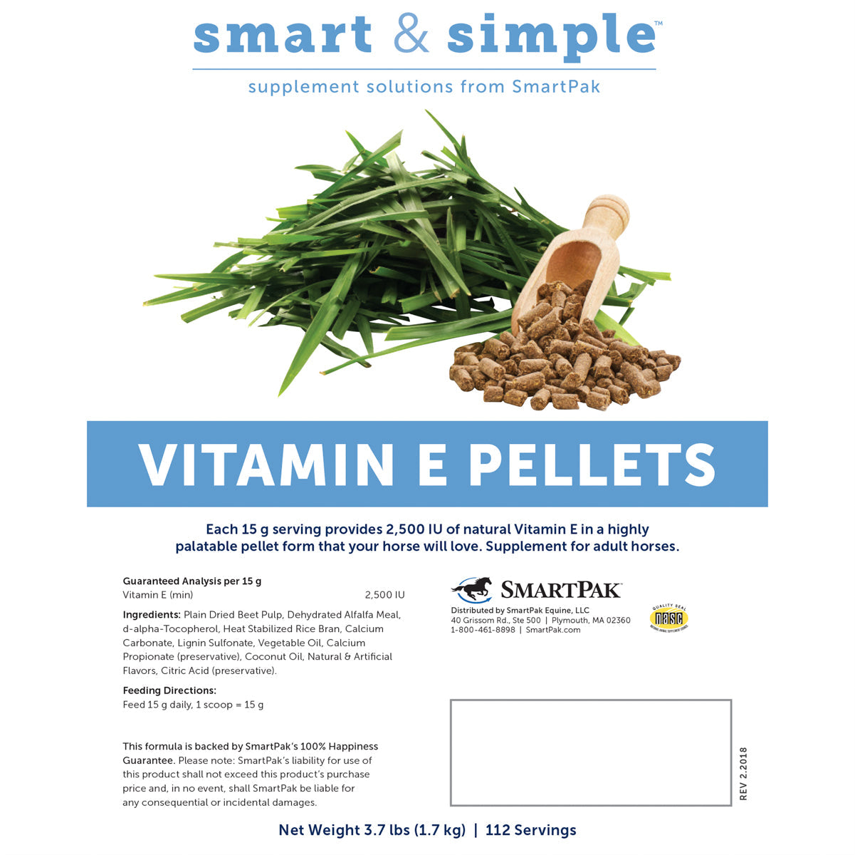 SmartEquine Smart & Simple Vitamin E Pellets - 3.7 lbs.