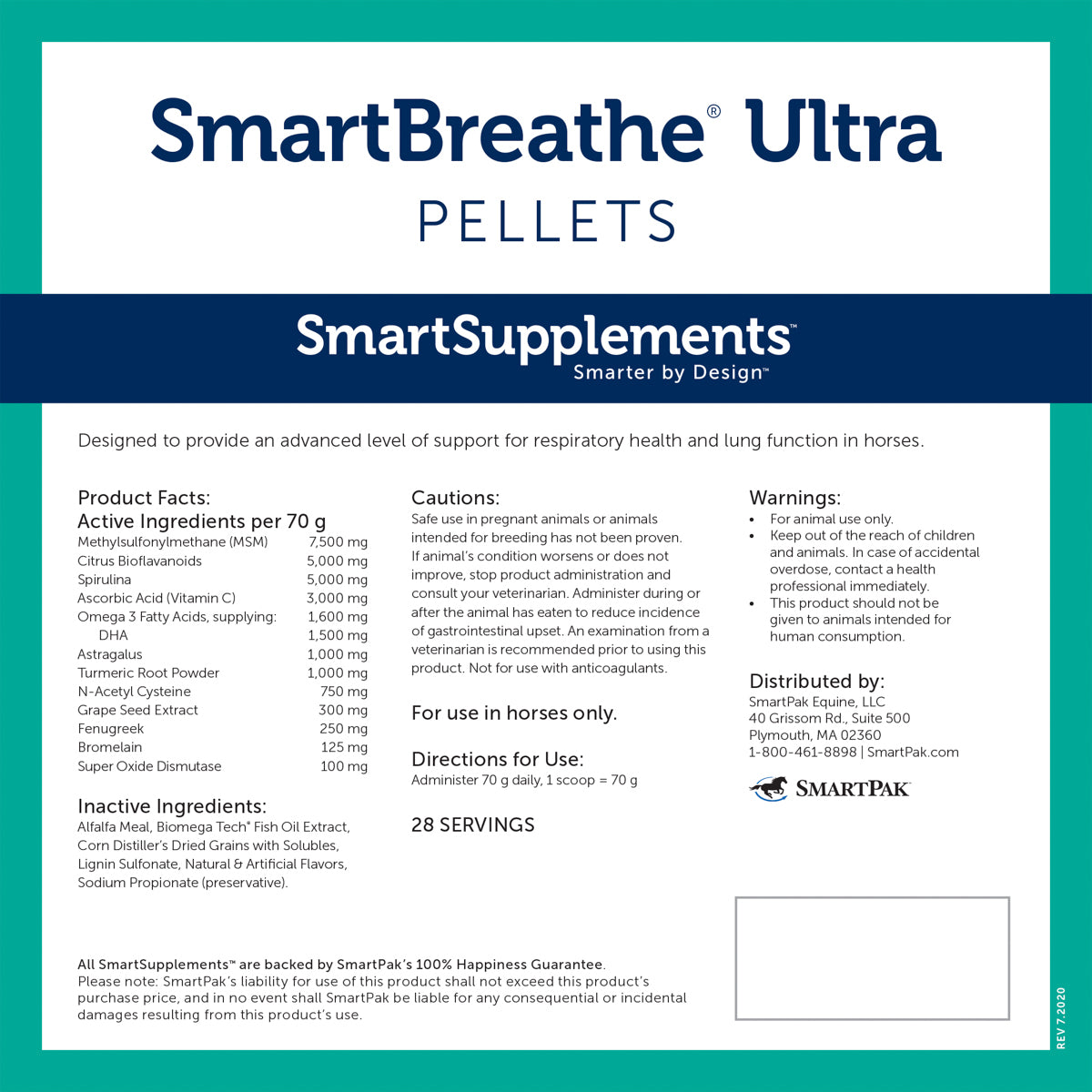 SmartEquine SmartBreathe Ultra Pellets - 4.4 lbs.