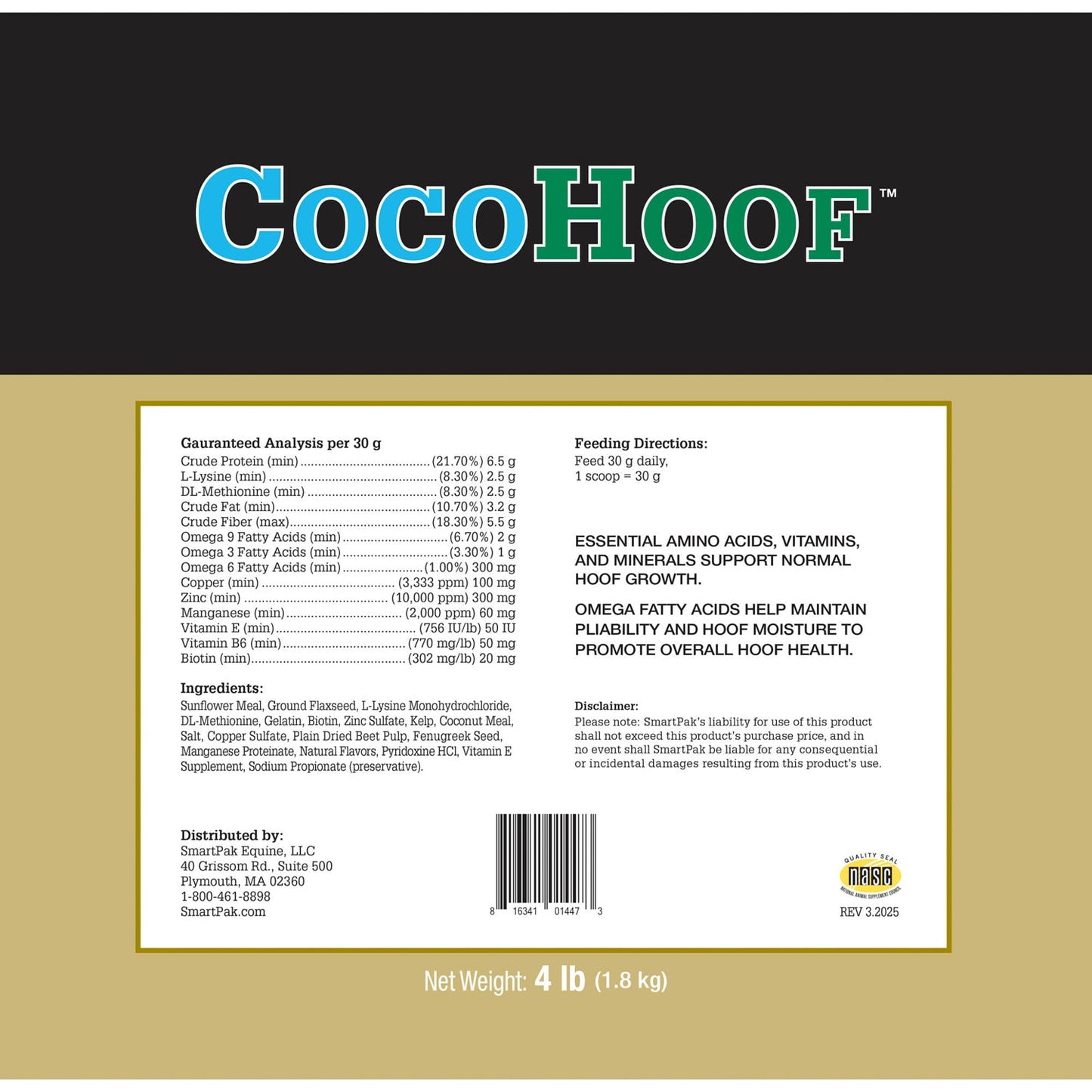 CocoHoof Pellets by SmartEquine - 4 lbs