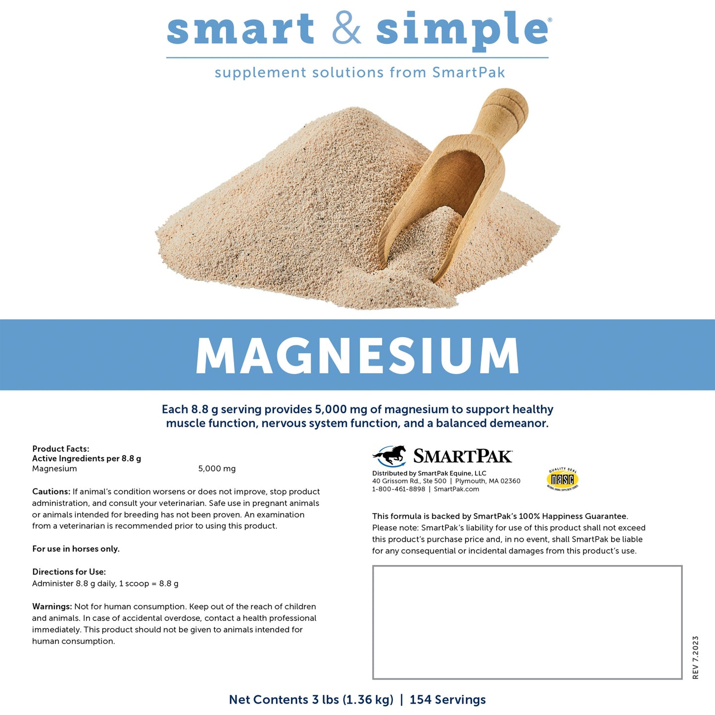 SmartEquine Smart & Simple Magnesium Oxide Powder - 3 lbs.