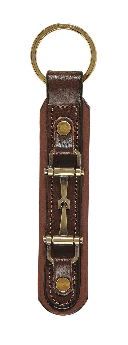 Tory Leather Snaffle Bit Padded Leather Key Chain
