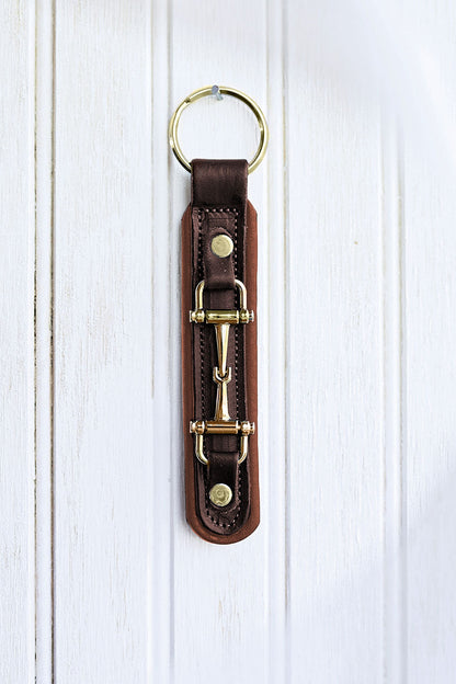 Tory Leather Snaffle Bit Padded Leather Key Chain