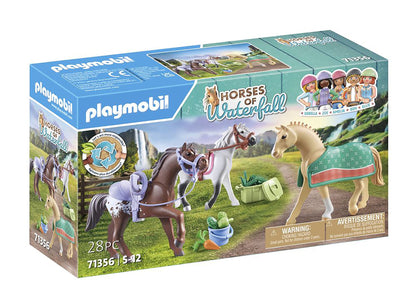 Playmobil Three Horses Set with Accessories