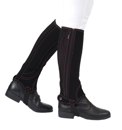 Dublin Children's Easy-Care Contrast Stitch Half Chaps