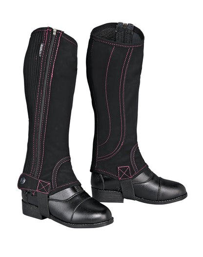 Dublin Children's Easy-Care Contrast Stitch Half Chaps