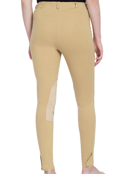 TuffRider Ladies' Cotton Pull-On Knee-Patch Plus Breech