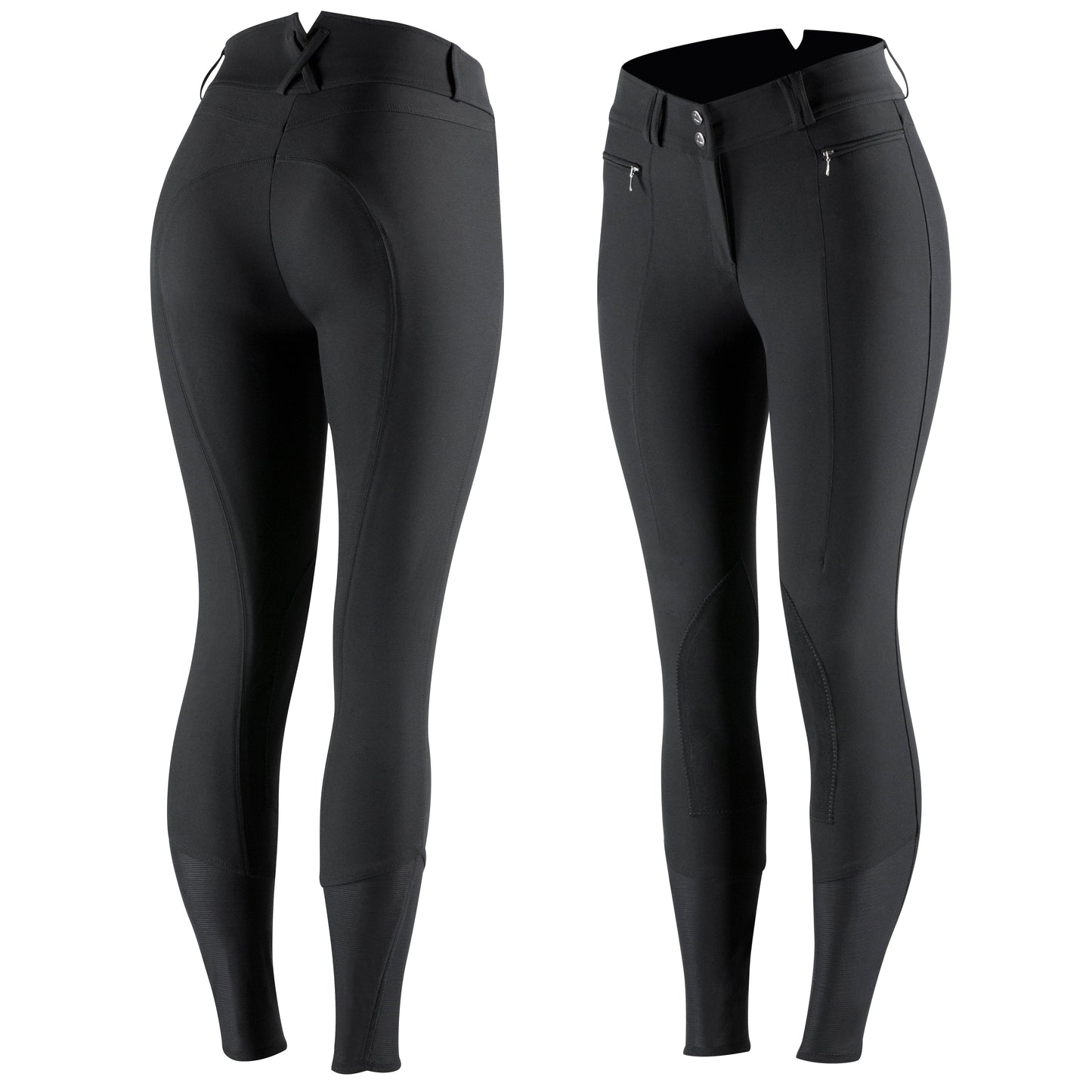 Horze Ladies’ Angelina Synthetic Leather Knee-Patch Breech