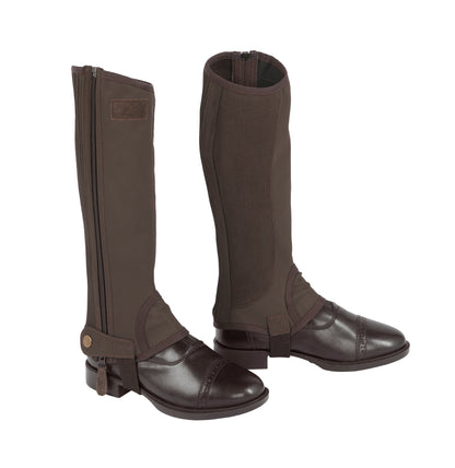 Riding Sport Kids’ Synthetic Suede Half Chaps with Silicone Grip Patches