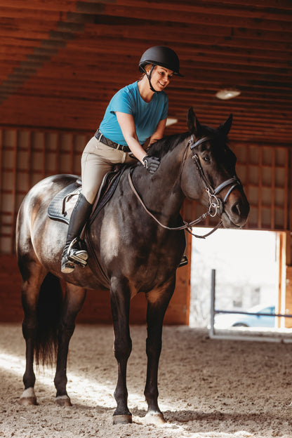 The Tailored Sportsman Ladies’ Techno Mid-Weight Clarino Knee-Patch Breech