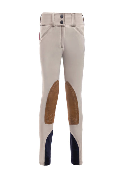 THE TAILORED SPORTSMAN Girls' Techno Front-Zip Knee-Patch Breech
