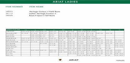 Ariat Ladies' Heritage Contour II Field Boots