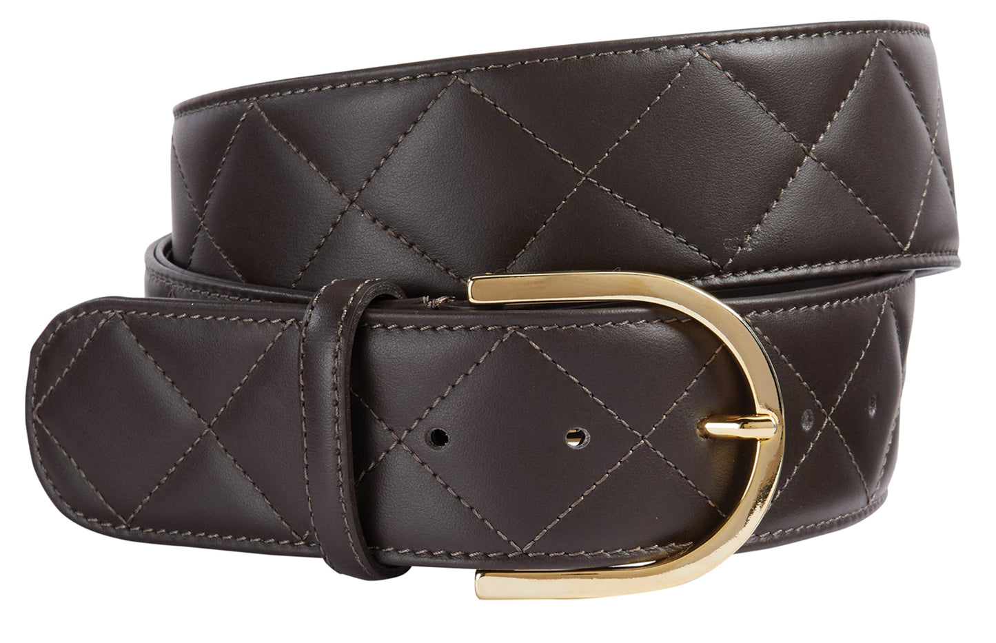 THE TAILORED SPORTSMAN Quilted Leather C Belt