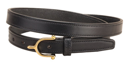 Tory Leather ¾" Brass Spur Buckle Belt