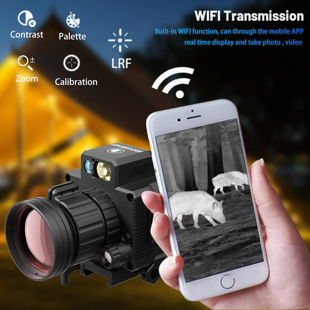 See in total darkness- Infrared WIFI Shockproof Hunting Clip-on Thermal