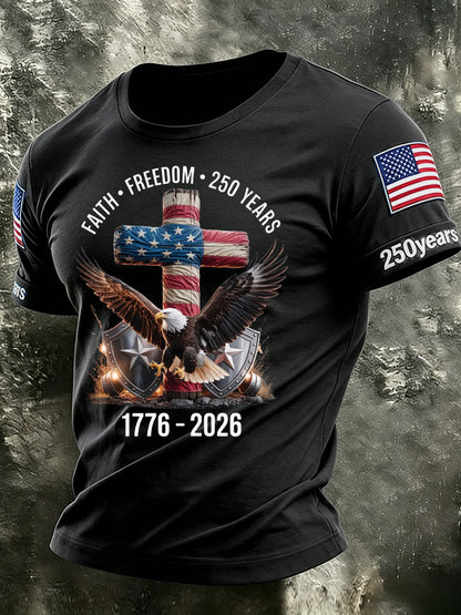 Men'S America Flag Printed Casual T-Shirt