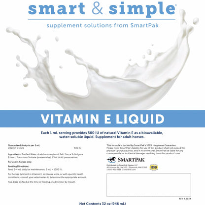 SmartEquine Smart & Simple Vitamin E Liquid–56 Liquid Packs