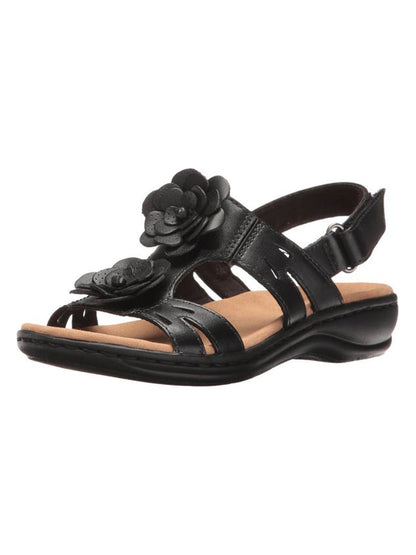 3D Floral Hollow Breathable Casual Velcro Sandals