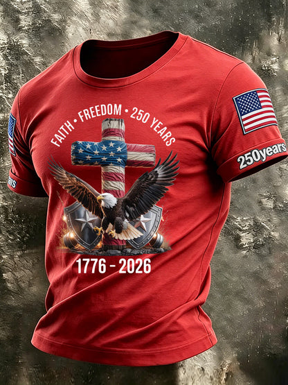 Men'S America Flag Printed Casual T-Shirt