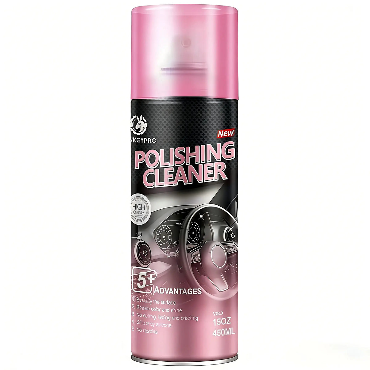 Car Interior Protectant Spray For Leahter and plastic One-Step Tire Shine Spray for Precise, Even Shine and Minimal Overspray ,15oz