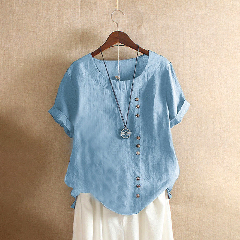 Cotton and Linen T-shirt