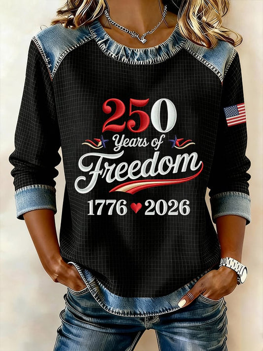 Women's 250th Anniversary Printed Short-Sleeved T-Shirt