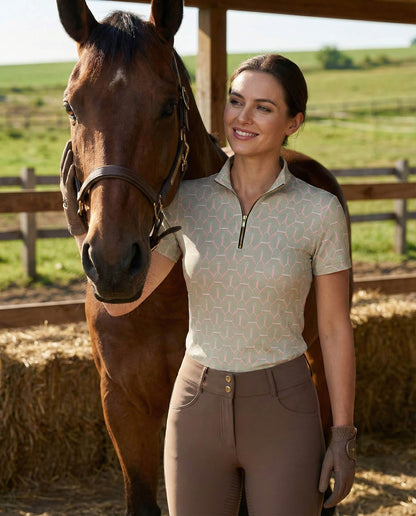 Dancing Equestrian Ladies’ Hunter Rosebud Short-Sleeve Shirt