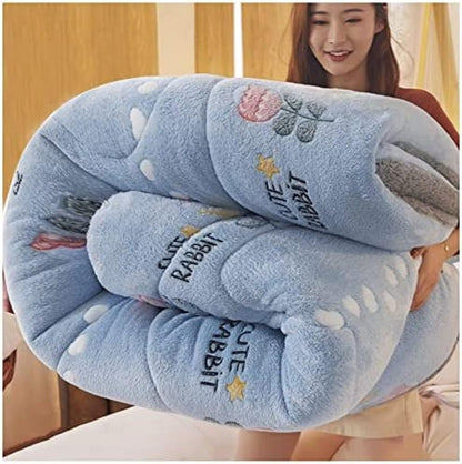 Thick warm cashmere blanket bedding hollow fiber down quilt