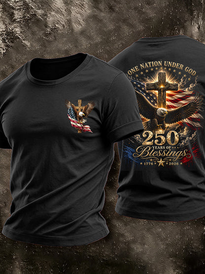 Men'S American Flag Faith Printed Casual T-Shirt