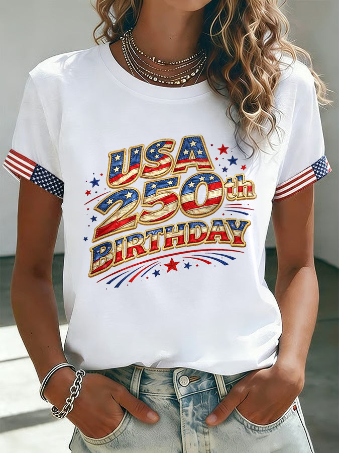 Women's 250th Anniversary Independence Day Art Print Shirt