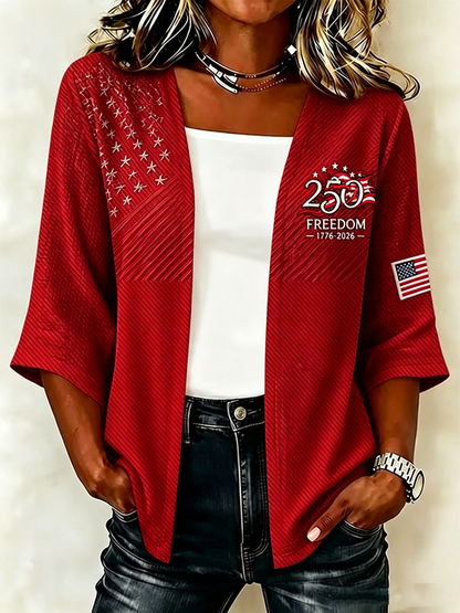 Women'S 250th Anniversary of the United States Patriotic Cardigan