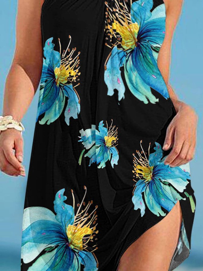 Flowers Holiday Slip Dress
