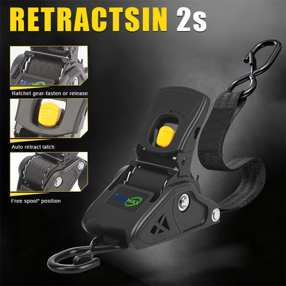 Auto Self Retractable Ratchet Straps