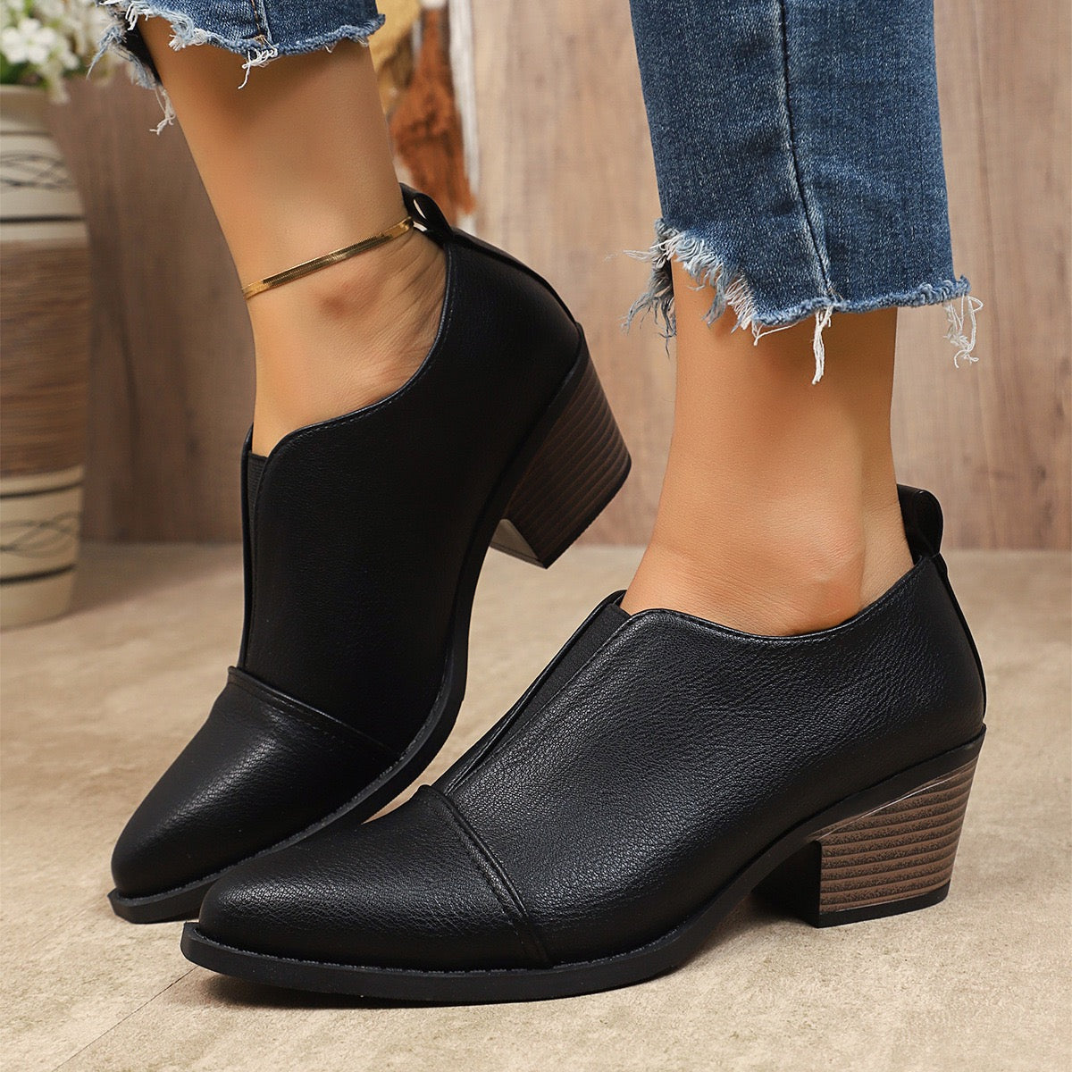 Women's Comfortable slip-on Ankle Boots