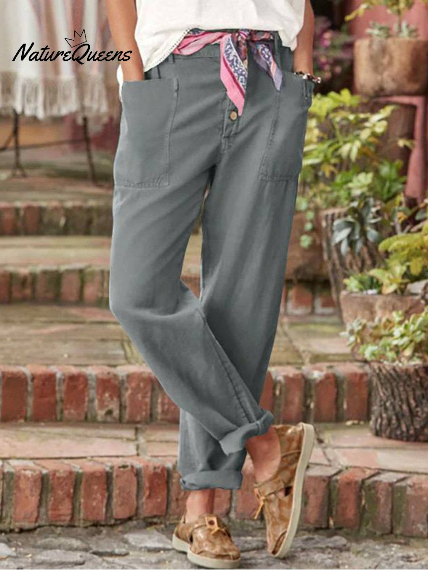 Women's Loose Cotton And Linen Casual Pants