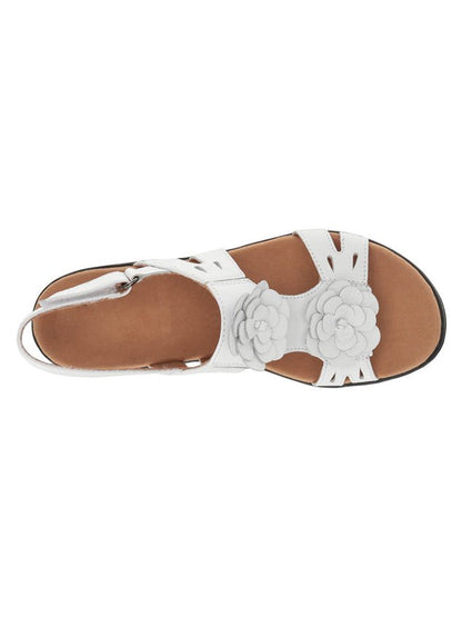 3D Floral Hollow Breathable Casual Velcro Sandals