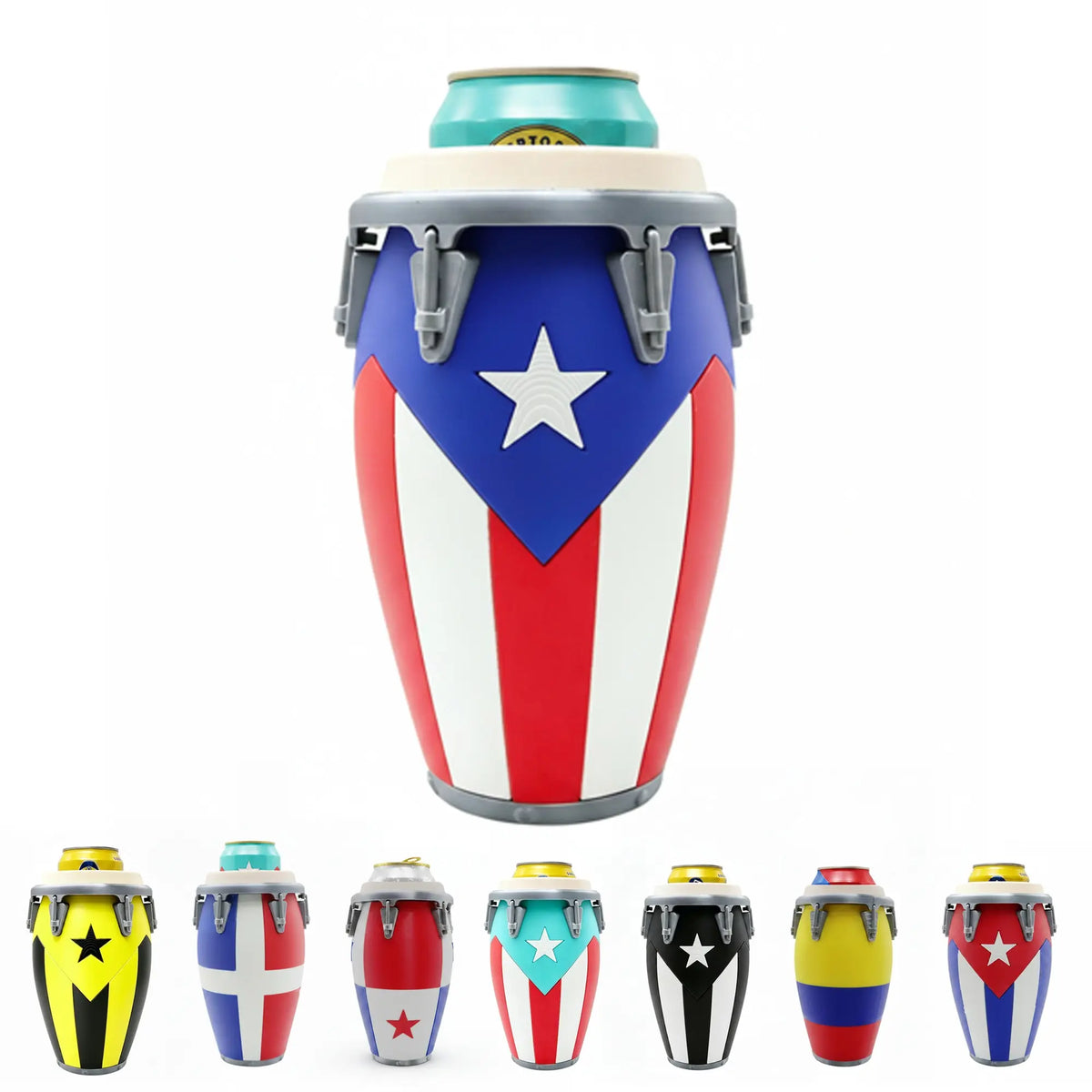 Conga Style Can Holder, 3D Printed 12oz Can Stand, Portable Drink Carrier, Unique Beverage Rack, Perfect for Parties and Festivals