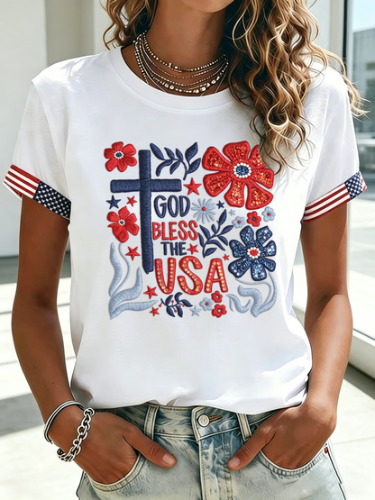 Women'S 250Th Anniversary Printed Casual T-Shirt
