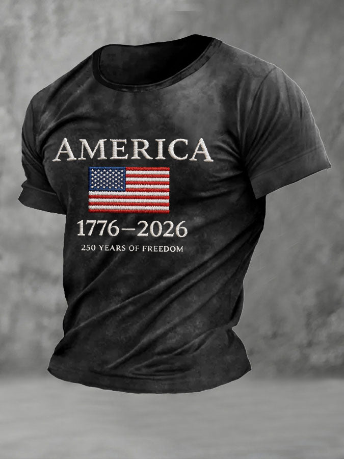 Men'S Independence Day Printed Casual T-Shirt