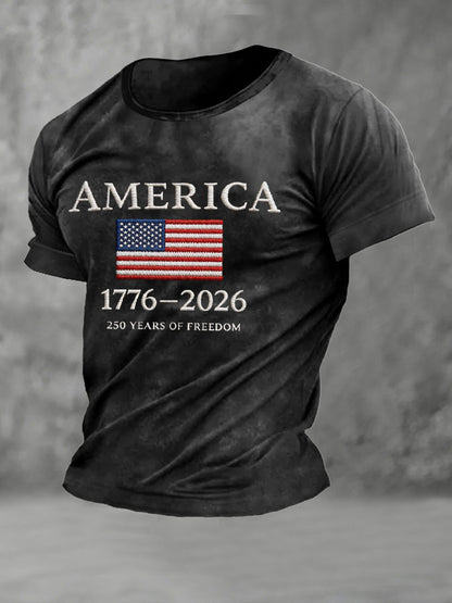 Men'S Independence Day Printed Casual T-Shirt