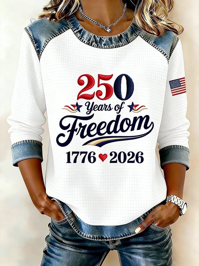 Women's 250th Anniversary Printed Short-Sleeved T-Shirt