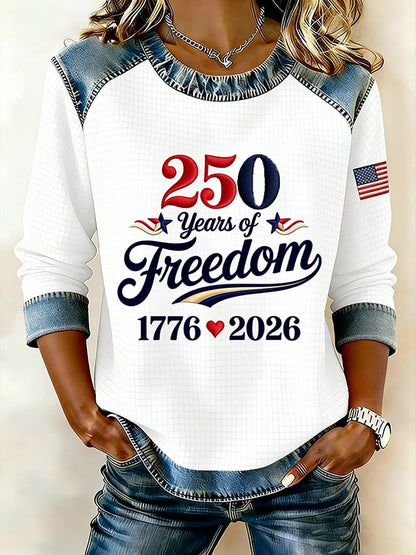 Women's 250th Anniversary Printed Short-Sleeved T-Shirt