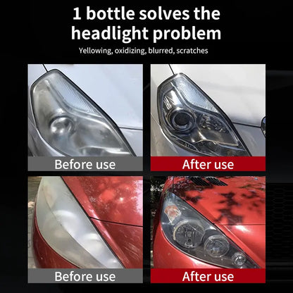 Automotive Headlamp Restoration Fluid Oxidized and Yellowed Automotive Headlamps Blurring Enhanced Crystallization Coating Refurbisher