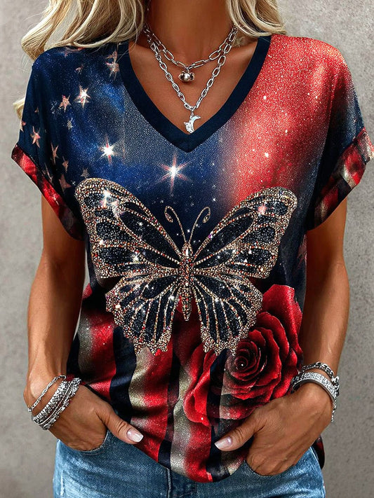 Women's Retro American 250th Anniversary Short-Sleeve T-Shirt